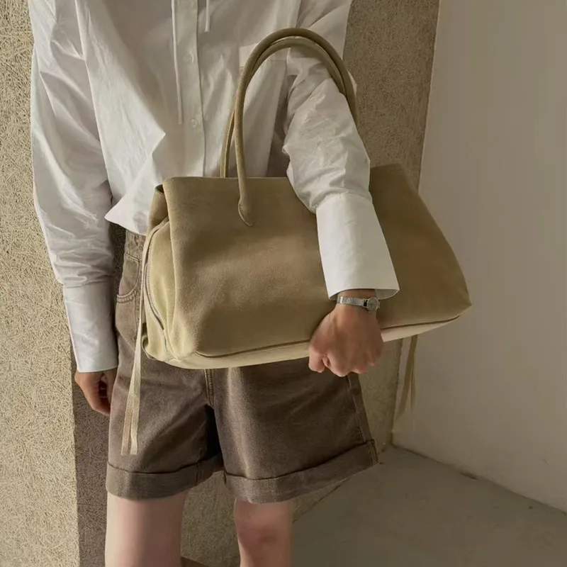 

Новый продукт, роскошная мягкая дорожная сумка черного цвета APRICOT, огромная вместимость, зимняя женская сумка из 100% натуральной замши, коровьей кожи