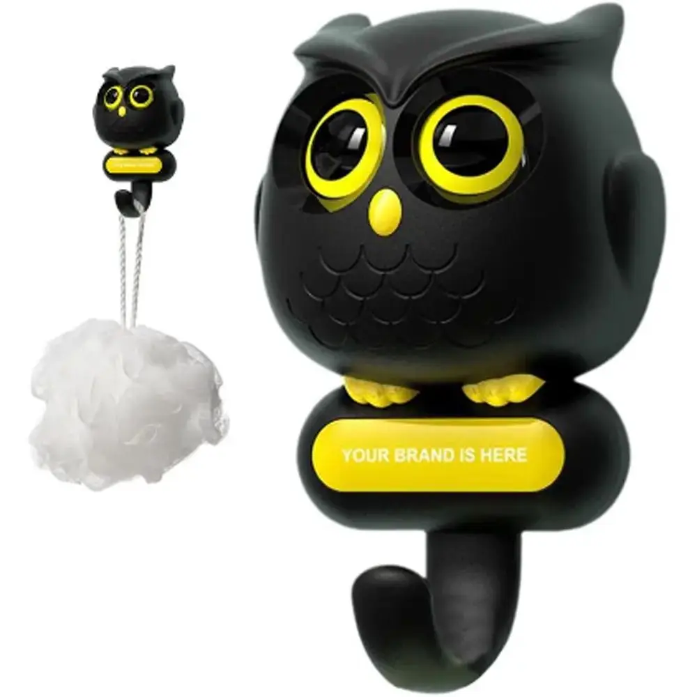 New Creative Owl Blink Hook Cartoon Animals Wall Hanging Hook Free Punching Hook For Clothes Hat Scarf Key Home Decoration