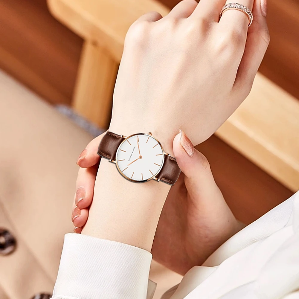 Japan Quartz Movement Women Fashion Watch Leather Strap Ladies Wristwatches Bracelet Brand Waterproof watch relogio feminino