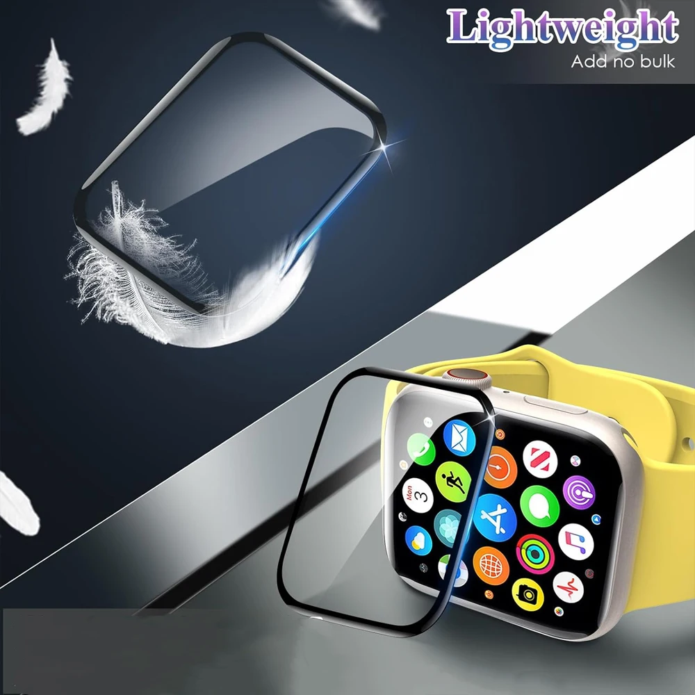 Screen Protector For Apple Watch series 9 8 7 6 5 4 3 SE 45mm 41mm 44mm 40mm 42mm 38mm iWatch accessories Soft Glass film Cover