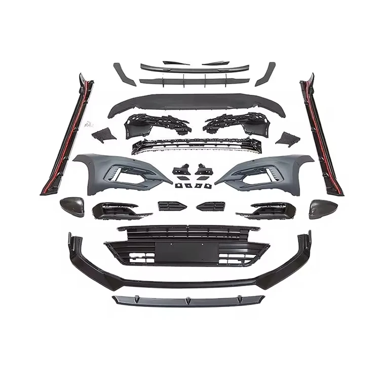 

KSEEK ABS Car Front Bumper Front Lip Bumper Rear Lip Side Skirt Body Kit for VW Arteon 2019 Upgrade to R-line