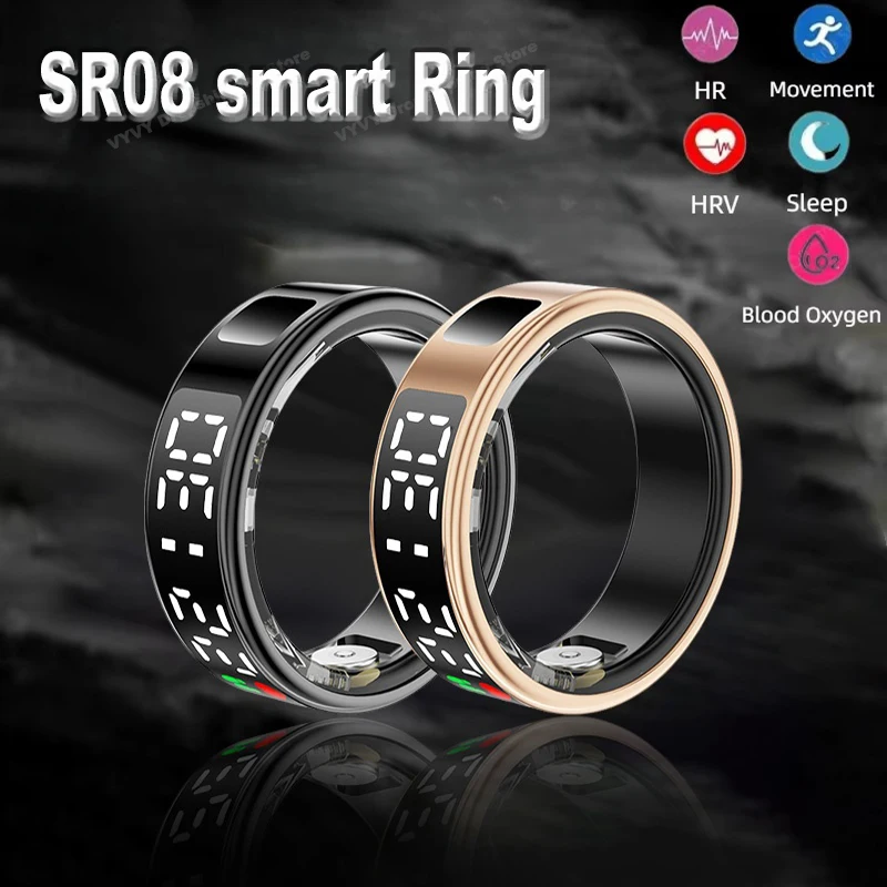 2024 5ATM Waterproof Smart Ring Support Display Screen Gesture Operated Camera Video Health Monitor For Xiaomi Samsung Smartring