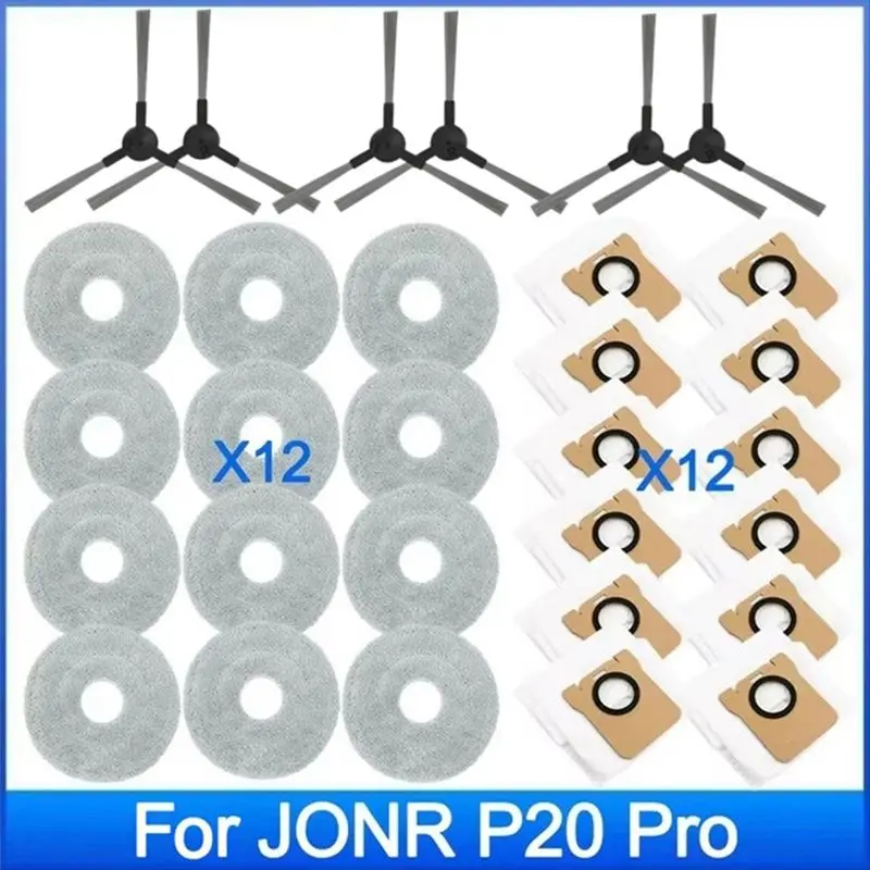 

A40Z-For JONR P20 PRO Robot Vacuum Cleaner Parts Mop Cloth Dust Bag Side Brush Accessories