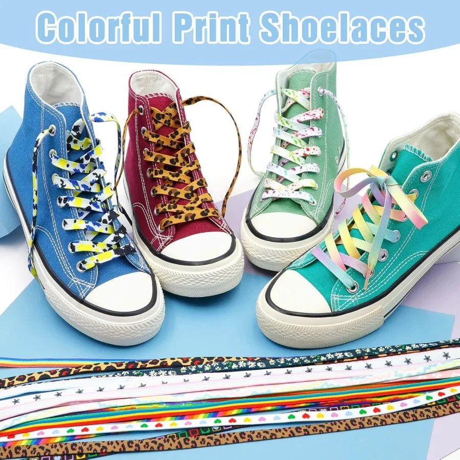 أربطة أحذية بنمط ملون: طباعة مسطحة 2 P للأحذية الرياضية