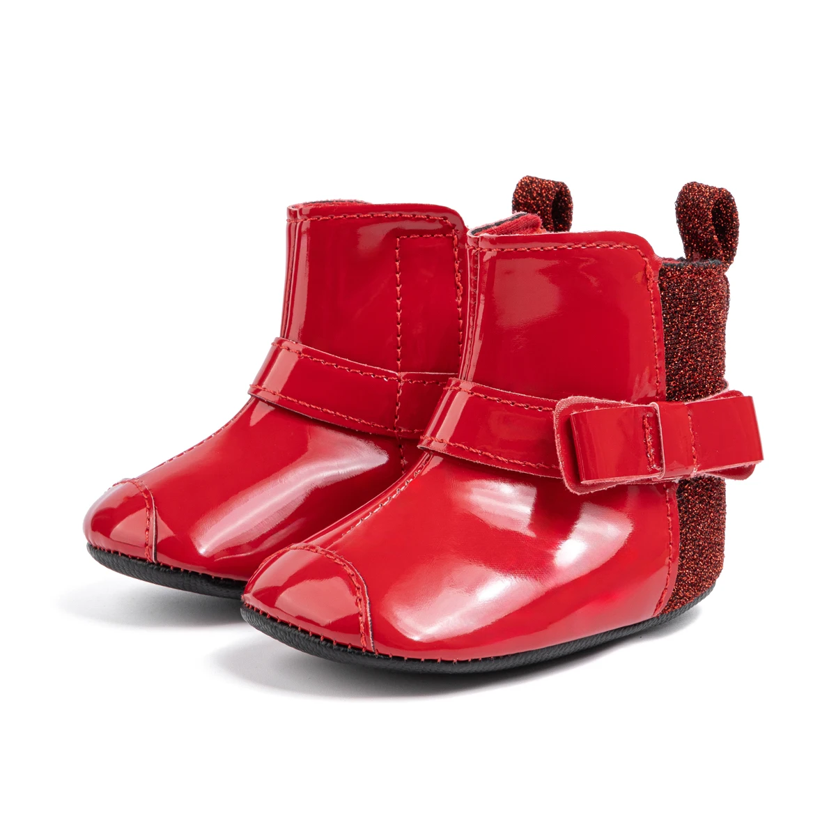 Meckior-新生児用の暖かいブーツ,柔らかい底,滑り止めのウォーキングシューズ,女の子用,0〜18か月