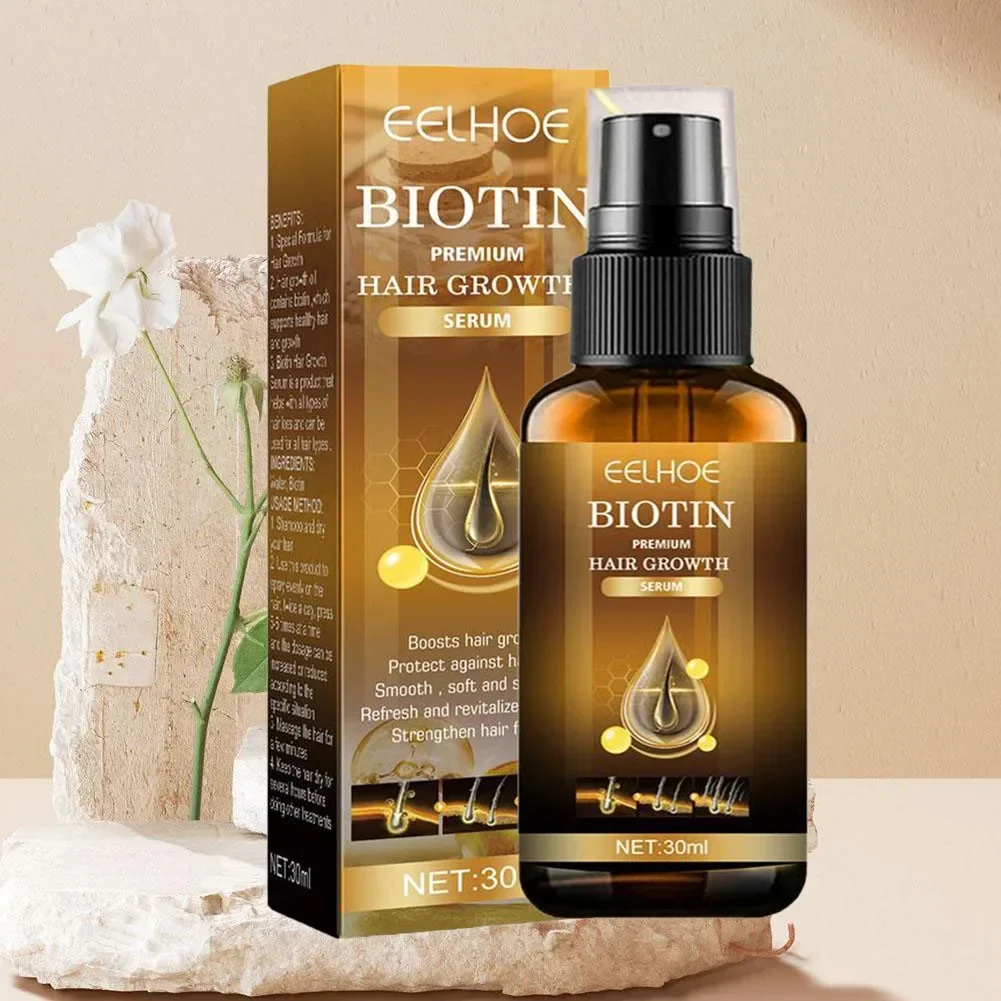 Biotin Hair Spray for Man Women Repair Damage Restore Oil Scalp Repair Serum Spray Thicken Hair Care