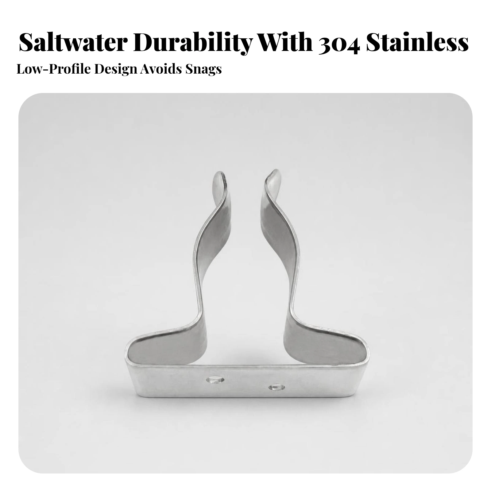 Boat Paddle Holder Clip Stainless Steel Paddle Holder Hardware Heavy-Duty Slim for Kayakers, Boats, Yachts