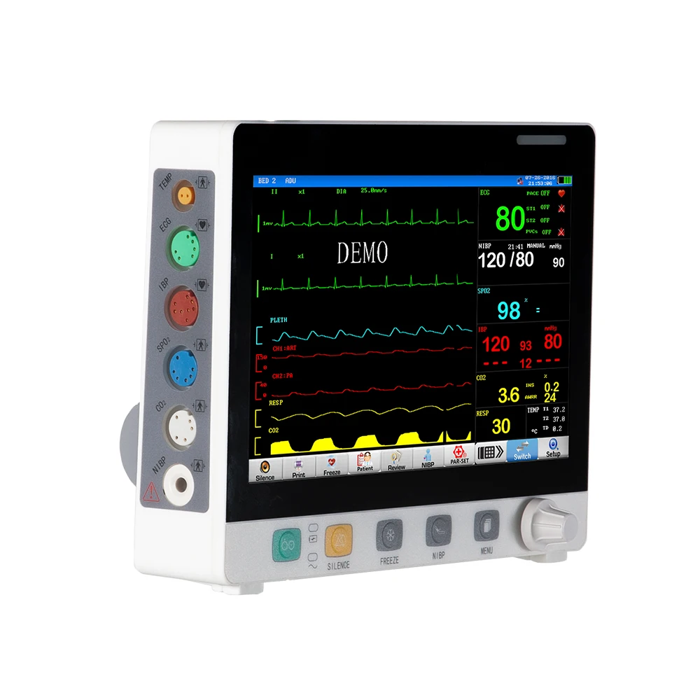 

Самые компактные настраиваемые параметры, Ультратонкий Монитор пациента с газовым анализом