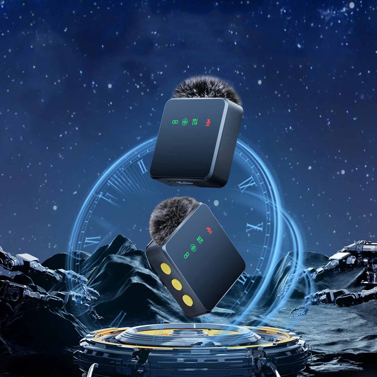 Wireless Lavalier Microphone for Type-C Devices - close-up view