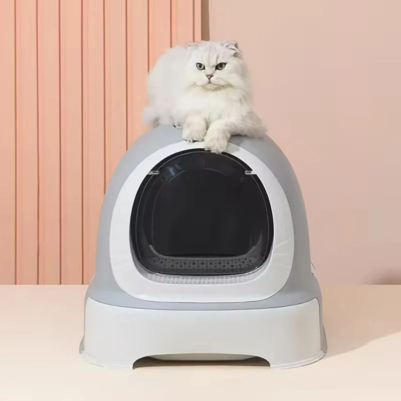 

@#Luxury Cat Toilet Fully Enclosed Deep Clean Premium Plastic Large Cat Box Roller Drawer Design Smart Deodorize Fresh Air