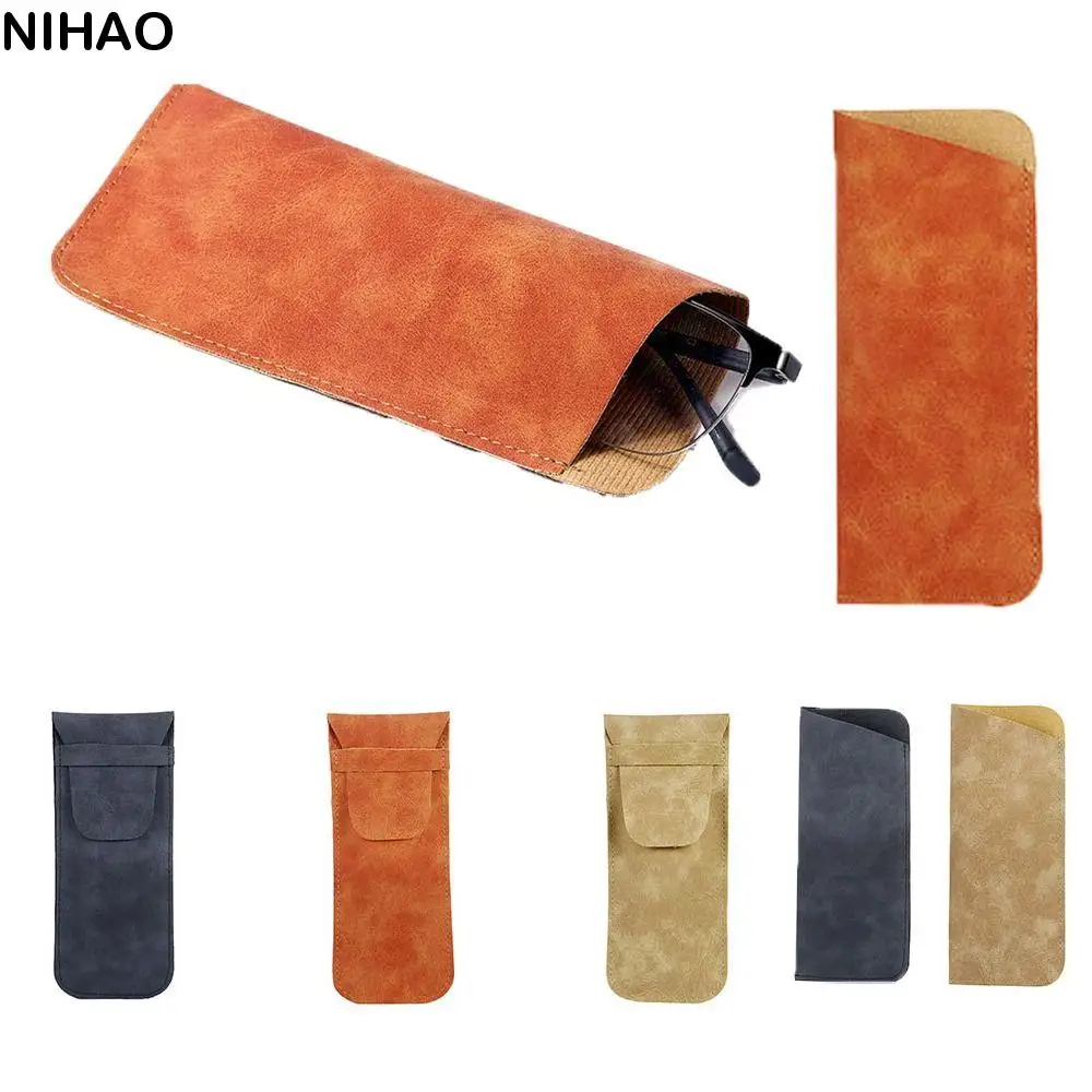 

Small Rectangle PU Leather Glasses Bag Velvet Lining Soft Sunglasses Bag Simple Style Portable Eyeglasses Holder Jewelry Packing