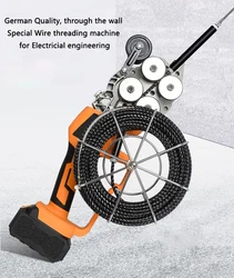 Li battery Wire Threading machine Wiring pulling machine Water electricity pipe Leading wire tool Automatic pulling wire 20M+30M