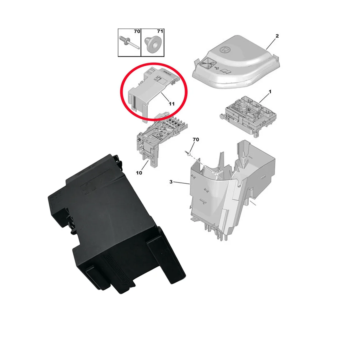 6500gs Zekering Bpga Box Accu Bescherming Module Bovenklep Voor Peugeot 308 308cc 3008 Rcz Citroen C4 Grand Picasso