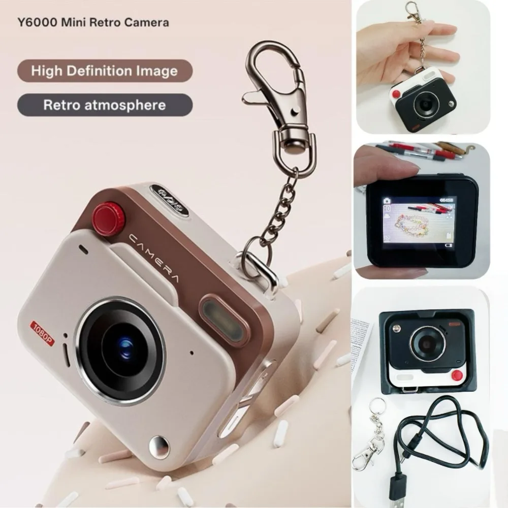 Mini llavero de cámara Digital compacto, nuevo llavero de pantalla de cámara Retro HD CCD, fotografía de viajes al aire libre, regalo de cumpleaños y Navidad