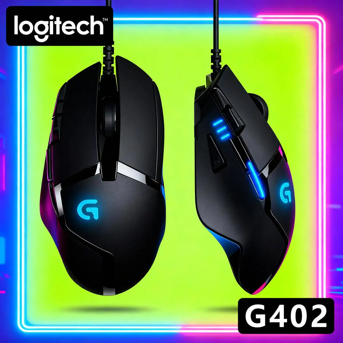 

Проводная мышь Logitech G402, киберспортивная игра, посвященная редактируемым макрокомпьютером, настольным ноутбуком, ест курицы CSGO