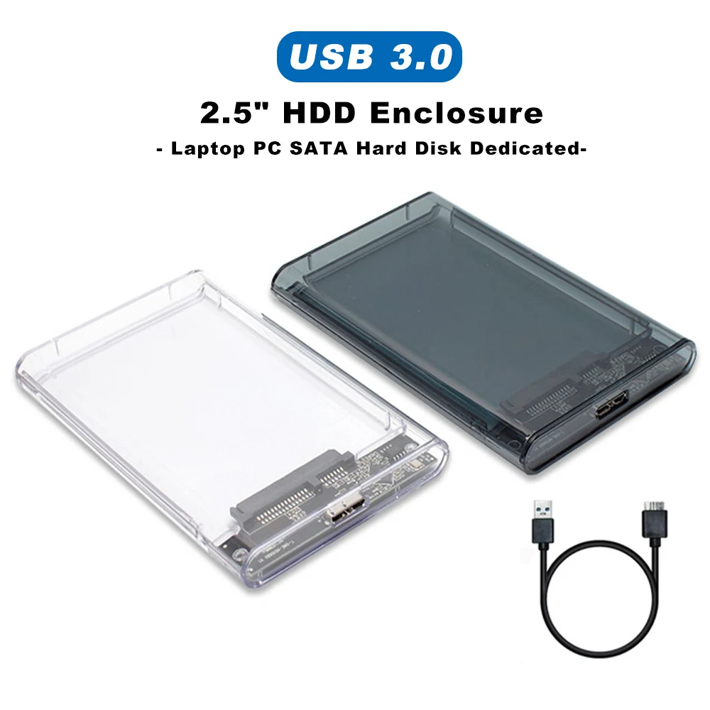 Hard Disk Boxs USB 3.0 to SATA III HardDisk Case 2.5 Inch HDD SSD Shell External Enclosure Hard Drive Disk Box External HDD Case