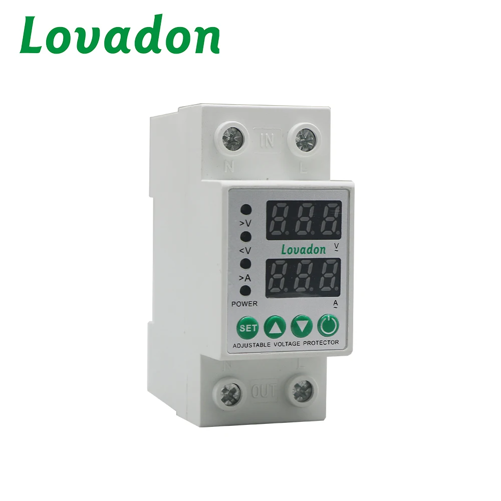 Adjustable Digital Dual Display Adjustable Over Voltage Current and Under Voltage Protective Device Protector Relay 220V