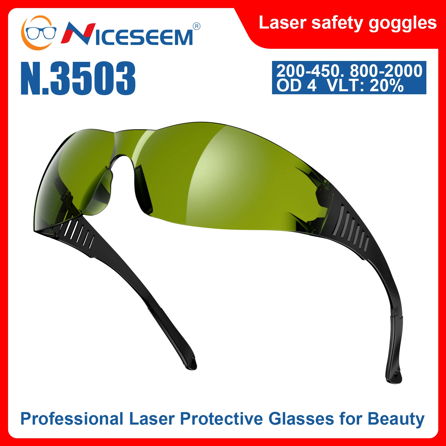 Hot-selling Medical Beauty Laser Epi Protective Glasses  200nm 2000nm OD4 Eyewear Shield Protective Eyes Protection