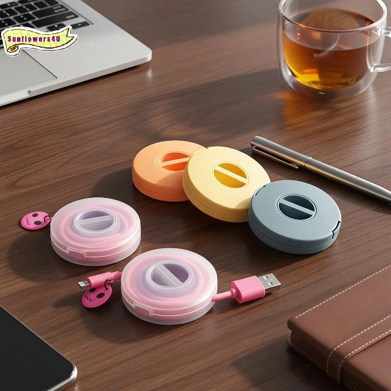 Adhesive Cable Organizer Retractable Cord Management Holder USB Charger  for Desktop Office Home Car Travel