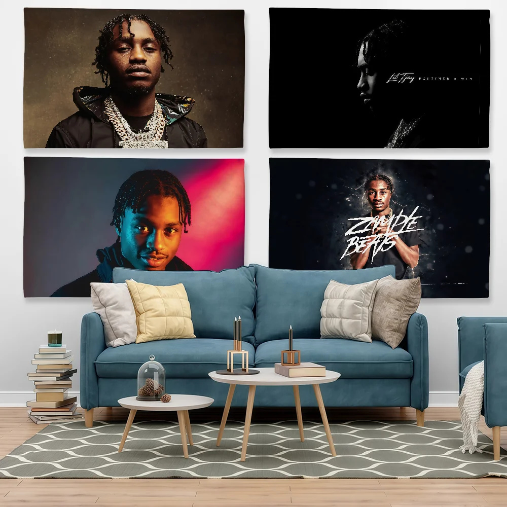 Rapper Lil Tjay Flag Tapestry Outdoor Party Bedroom Living Room Dormitory Decorative Themed Wall Hanging Banner Gift