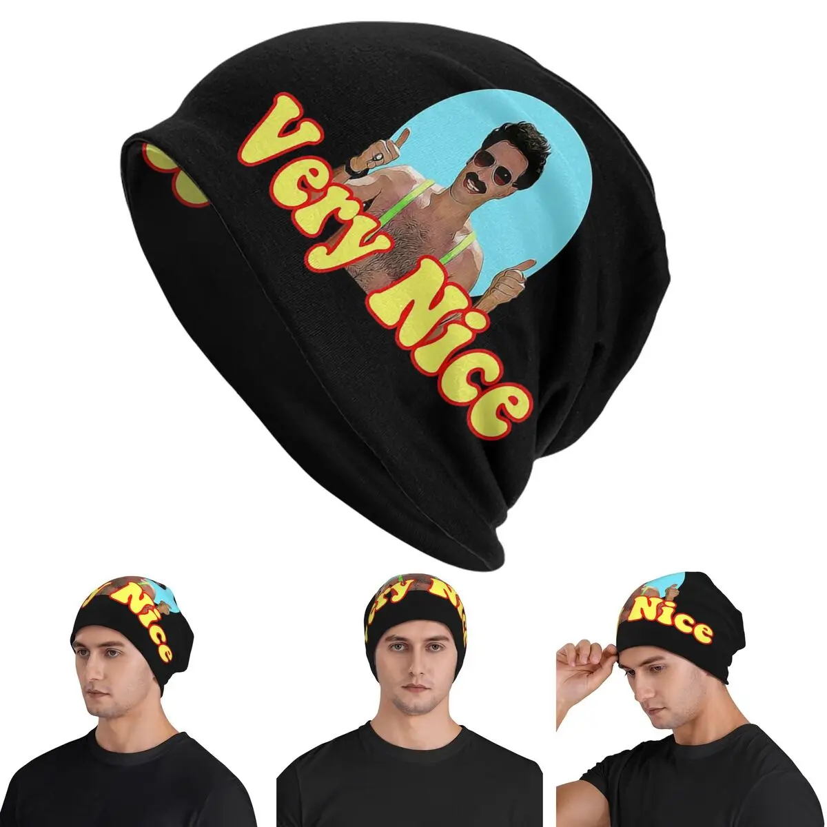 

Borat очень красивые шапки с цифровым рисунком Skullies, теплые осенне-зимние уличные шапки, вязаные шапки с капюшоном для взрослых унисекс
