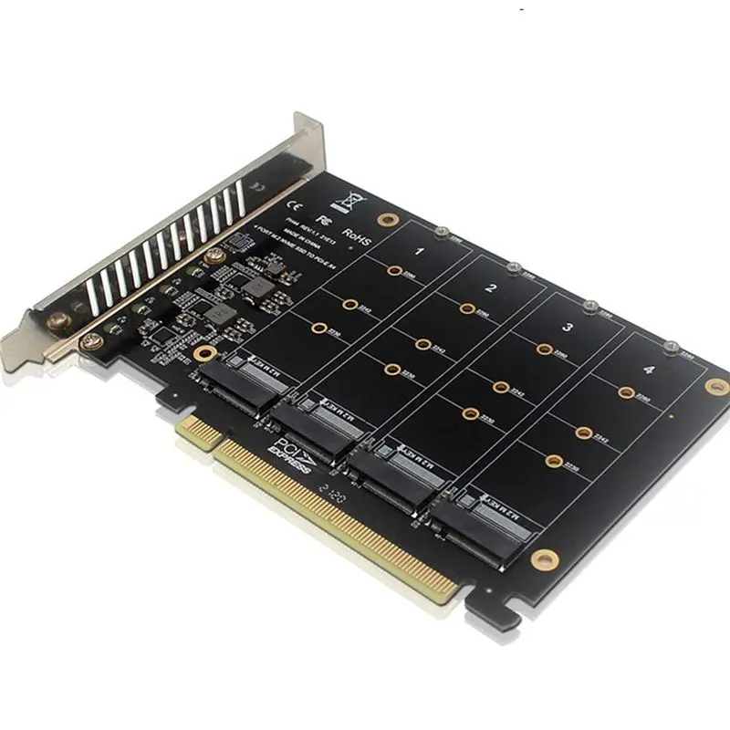 5X PH44 NVME 4-Disk Array Card PCIE Signal Split Array Card