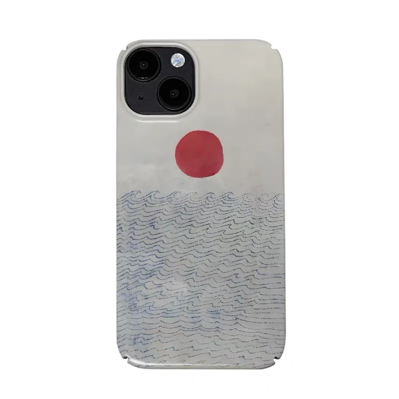 

National Style Painted Sunset Art Case for IPHONE 17 16 ProMax 15 14 Plus 13 12 MINI 11 PRO 16Plus XR XS MAX Acrylic Phone Cover