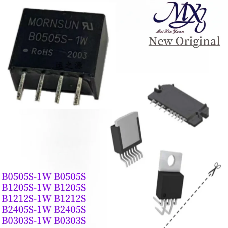 MXY 5Pcs B0505S-1W B0505S B1205S-1W B1205S B1212S-1W B1212S B2405S-1W B2405S B0303S-1W B0303S Isolated DC-DC Module