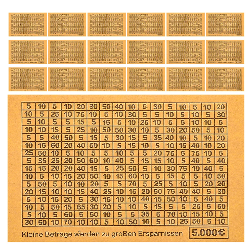 30 Sheets Diy Savings Jar Euro Challenge Money Box Counting Euro Stickers Easy Apply Removable For Family Friends Special