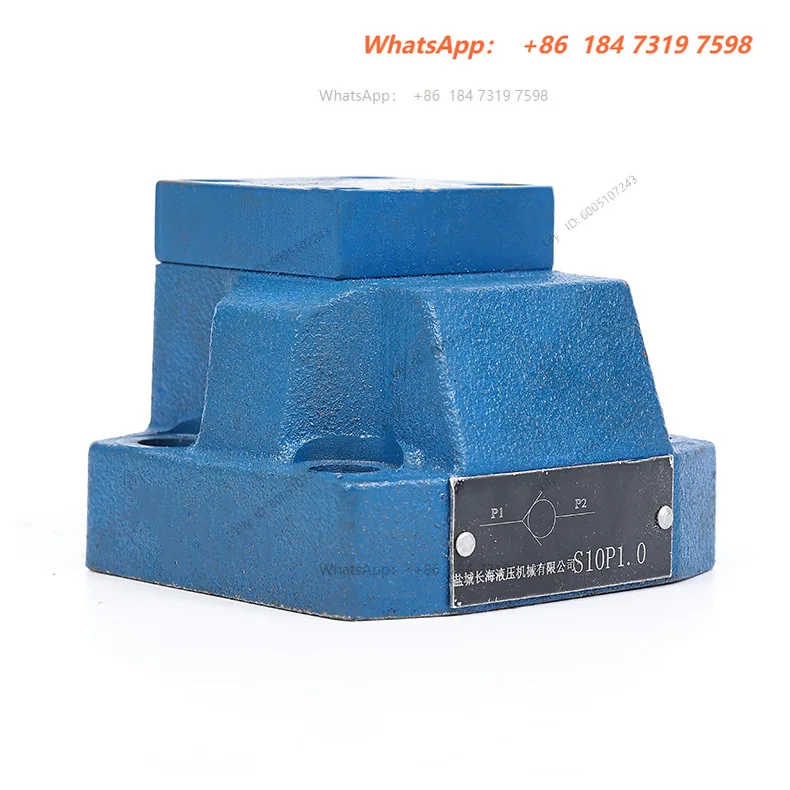Hydraulic plate type right angle check valve high pressure sealing pipeline, hydraulic plate type check valve
