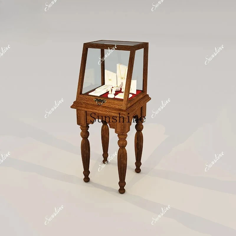 

Retro glass jewelry display cabinet Nakajima jewelry store boutique customization FT