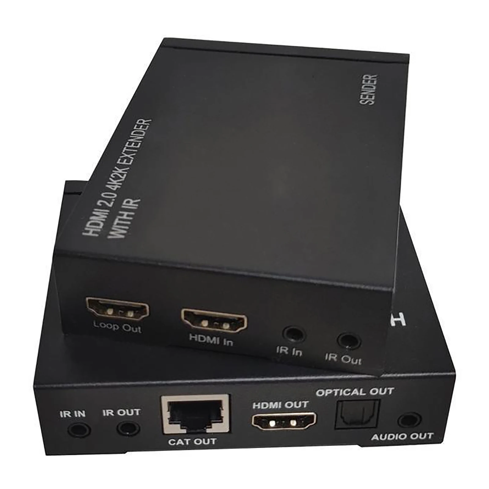 4K HDMI Extender Receiver 60m with Audio Extractor,HDR, IR,HDCP 2.2, Loop Output, (SPDIF/L/R), RS232, Dolby Atmos, DTS-HD