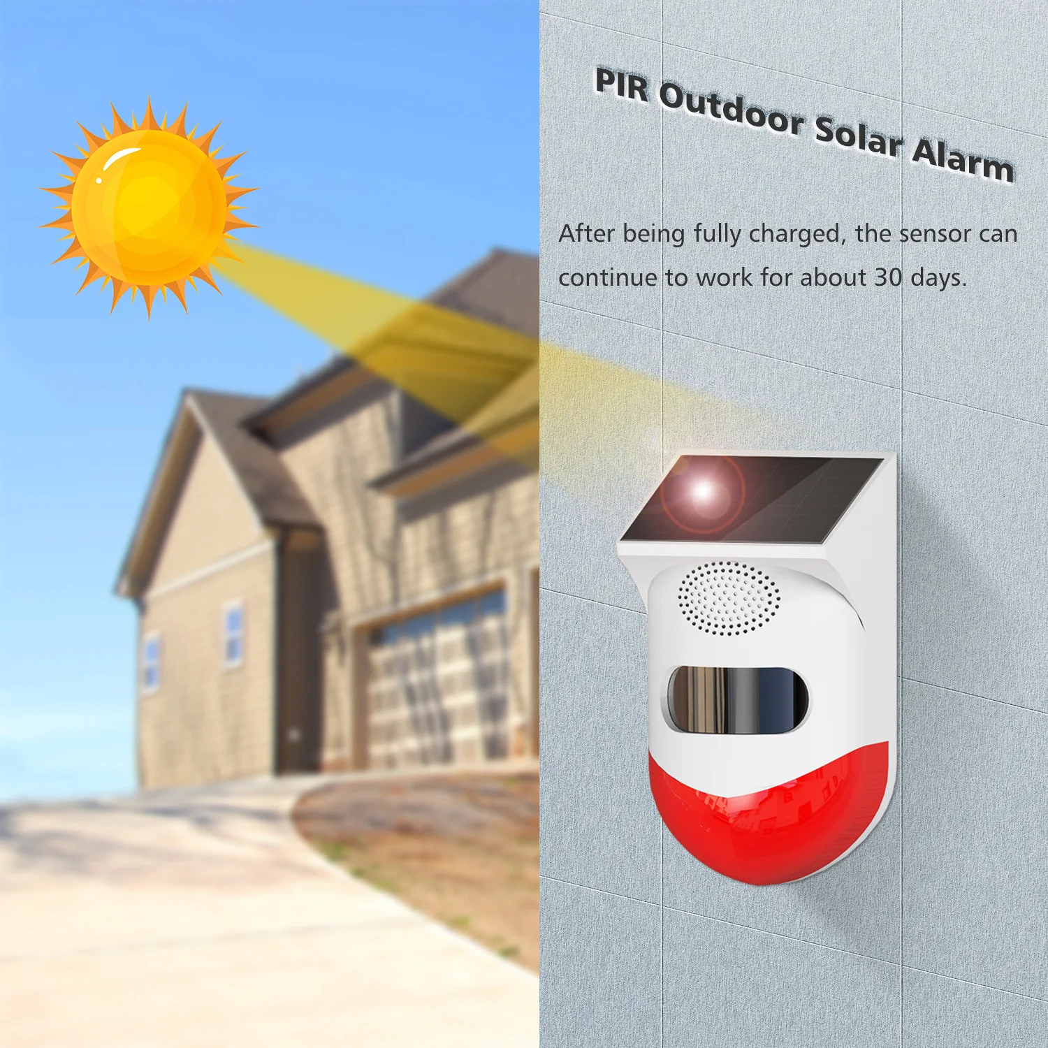 Tuya WiFi Solar Infrared Alarm Wireless App Control Outdoor Motion Detector IP67 Waterproof Smart PIR sensor Home Security