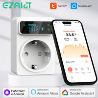 Tuya Smart Home WiFi Digital Thermostat Heating Cooling Thermostat Remote Control Socket Temperature 16A Plug Alexa Google Home