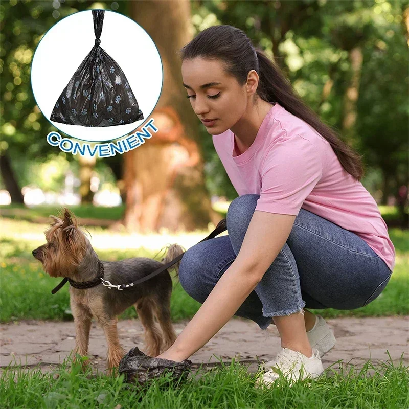 6 Rolls 90pcs Dog Poop Bag Pet Supply Litter Bag Printing Cat Dog Poop biodegradable Bag Outdoor Home Clean Refill Garbage Bag