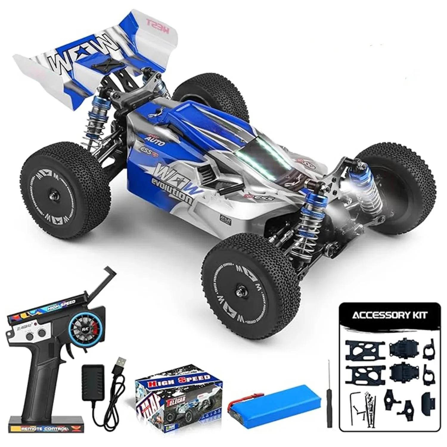 

Радиоуправляемые машинки для взрослых, максимальная скорость 43 миль/ч, внедорожный скоростной радиоуправляемый автомобиль, улучшенная версия (144001V2)