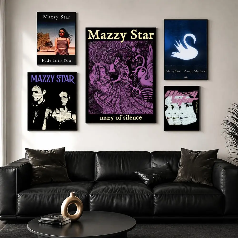 Rock Band Album M-Mazzy S-Star Poster Decorative Wall Art Sticker Mural Print for Bedroom Living Room Hallway Home Decor Gift