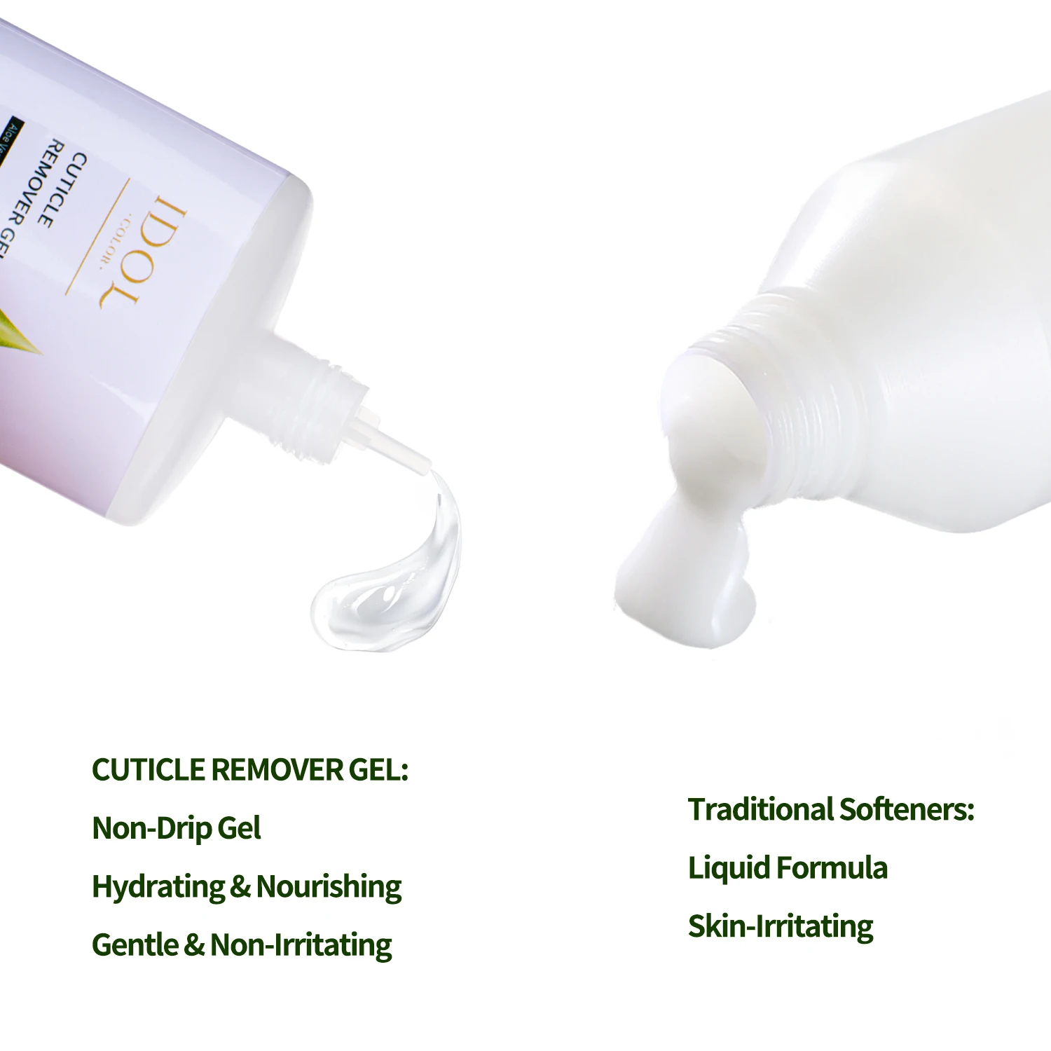 جل مزيل الجلد الميت 60 مل مع أداة دفع البشرة، منعم مرطب للبشرة الجافة، كريم العناية بالأظافر برائحة إكليل الجبل