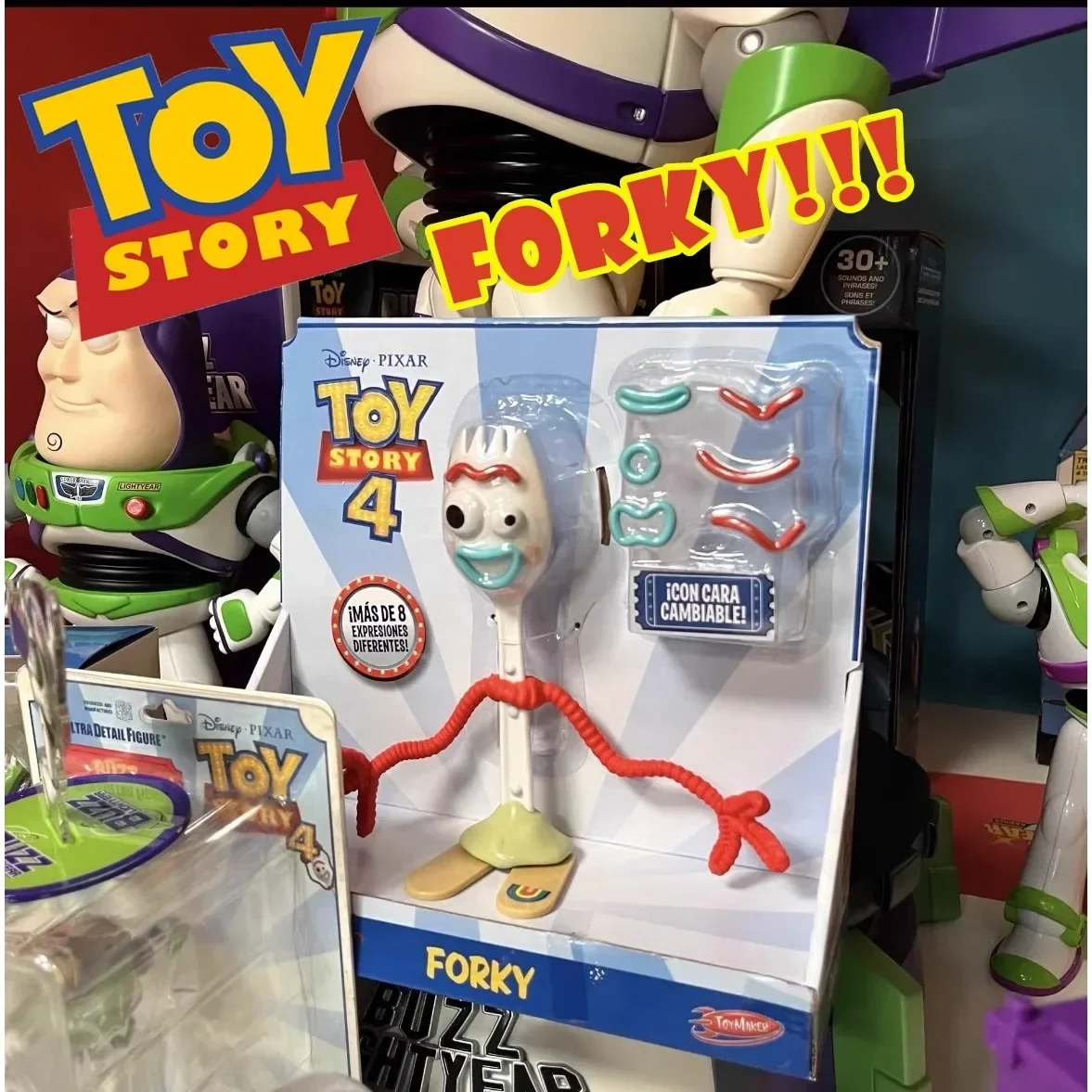 boneco-de-acao-original-disney-toy-story-5-de-18cm-forky-woody-e-buzz-intercambiaveis-figurinha-de-anime-presente