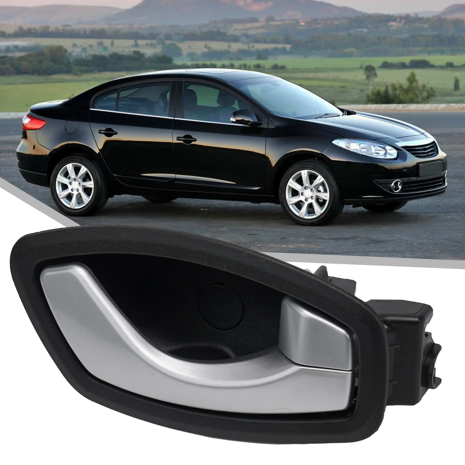 1× Car Sliding Door Handle For Fluence 2011 2012 2013 Abs Black 806715396R 806713870R Car Exterior Door Handles