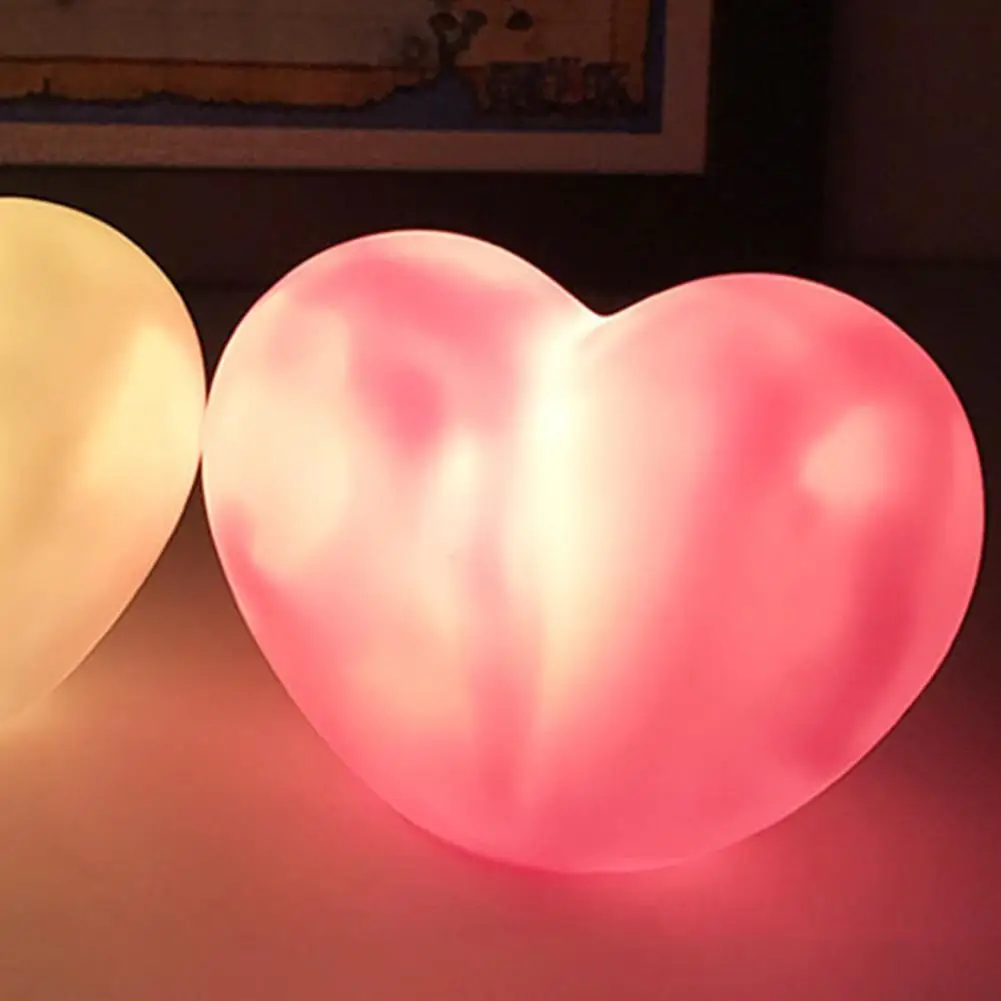 Practical Love Heart Lamp Wide Application Decorative Energy-saving Heart Night Light Ornament Birthday Christmas Gift