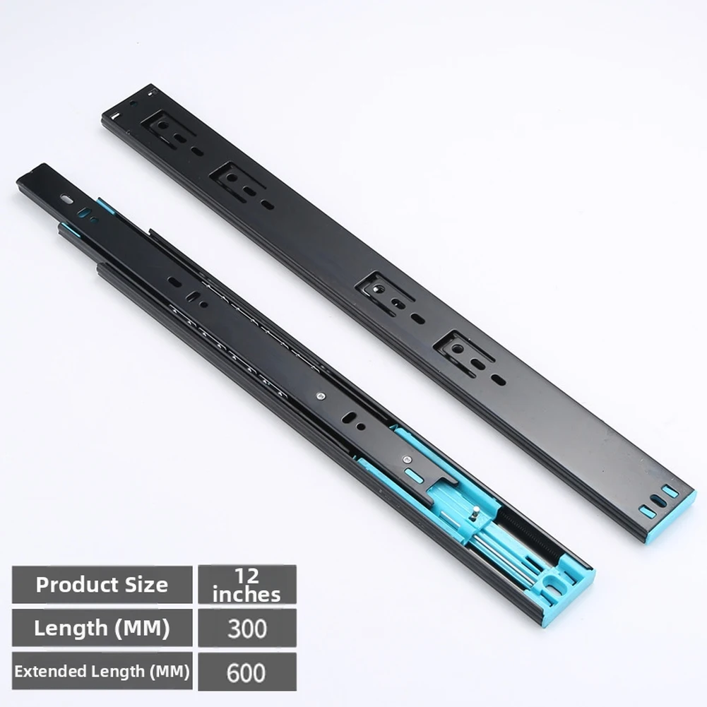 Damping Kitchen Hardware Push To Open Drawer Slides Electrophoretic Coating Finish Easy Install Drawer Slide Mechanism