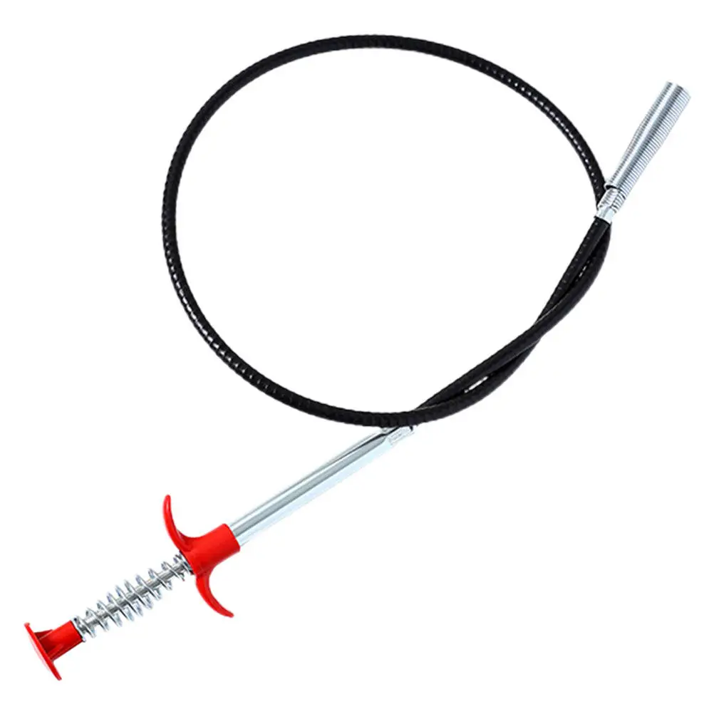 

Многоразовая палочка для прочистки канализации, простая в использовании, для удаления волос и засоров в ванной, кухонной раковине, ванне, душевой.