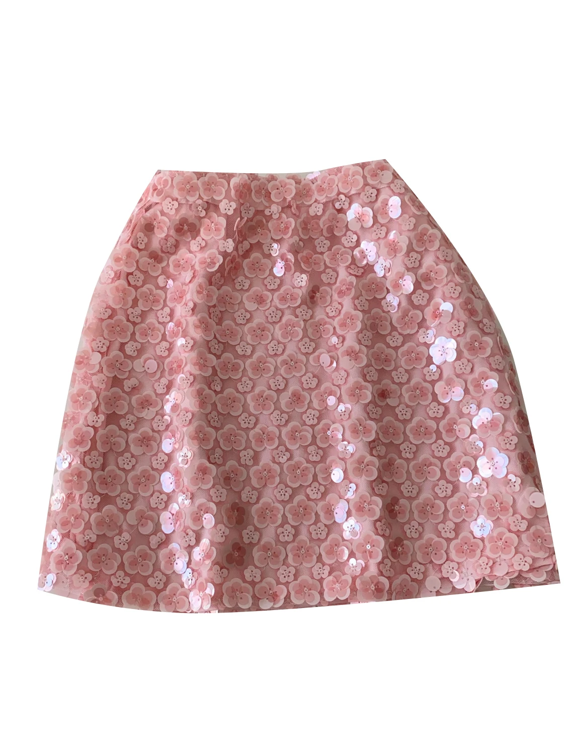 Zwaar borduurwerk kralen bloem hoge taille ort rok dames Sle woon-werkverkeer Koreaanse versie iny Tead Ci woon-werkverkeer