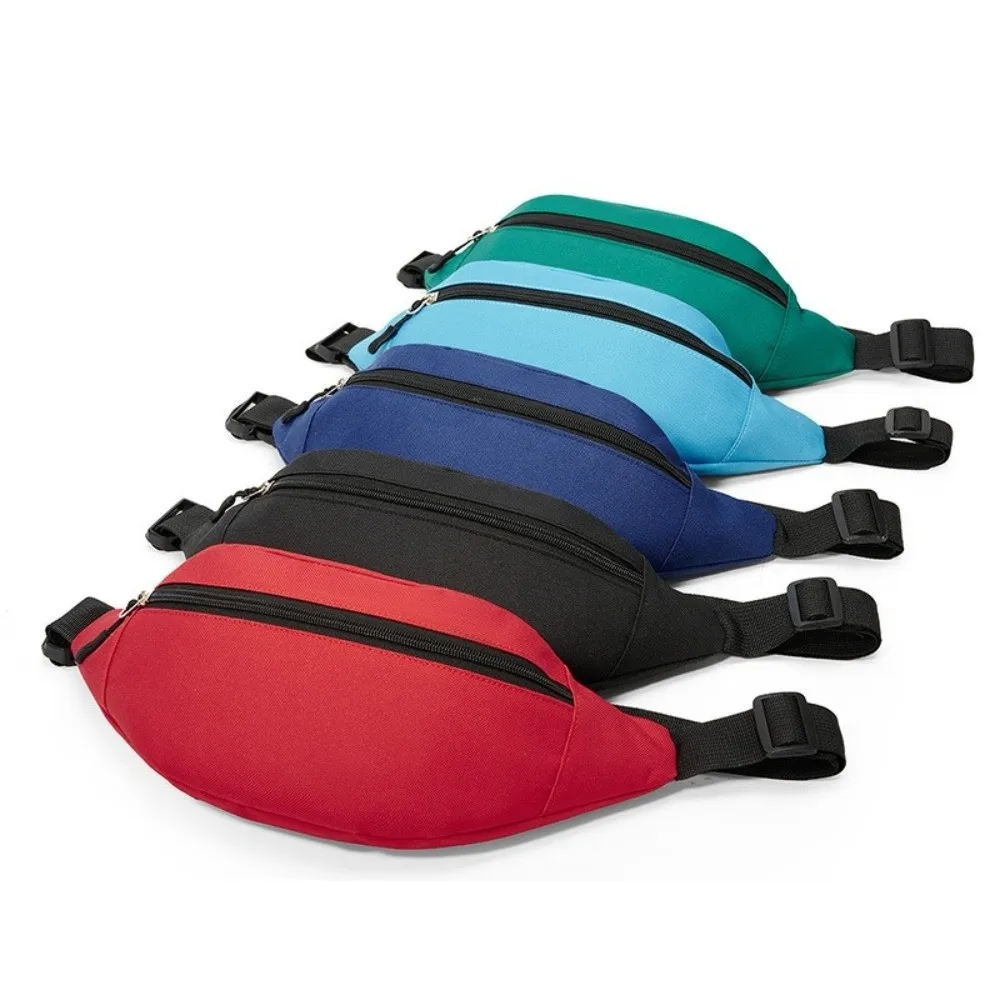 Casual Oxford Cloth Waist Pack Breathable Coin Pocket Belt Bag Adjustable Strap Phone Pouch Crossbody Bag Unisex