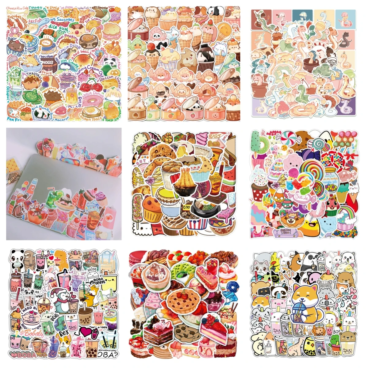 10/30/50PCS Versatile Cartoon Sweets Stickers Laptop Scooter Water Cup Refrigerator Helmet Guitar Decoration Toys Wholesale