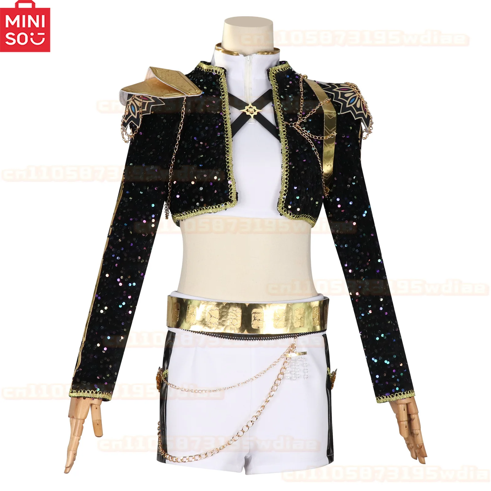 أزياء أطفال شيطان الصيادين من Kpop رومي زوي ميرا التأثيرية للأطفال والبنات ملابس لعب الأدوار بدلة كرنفال الهالوين