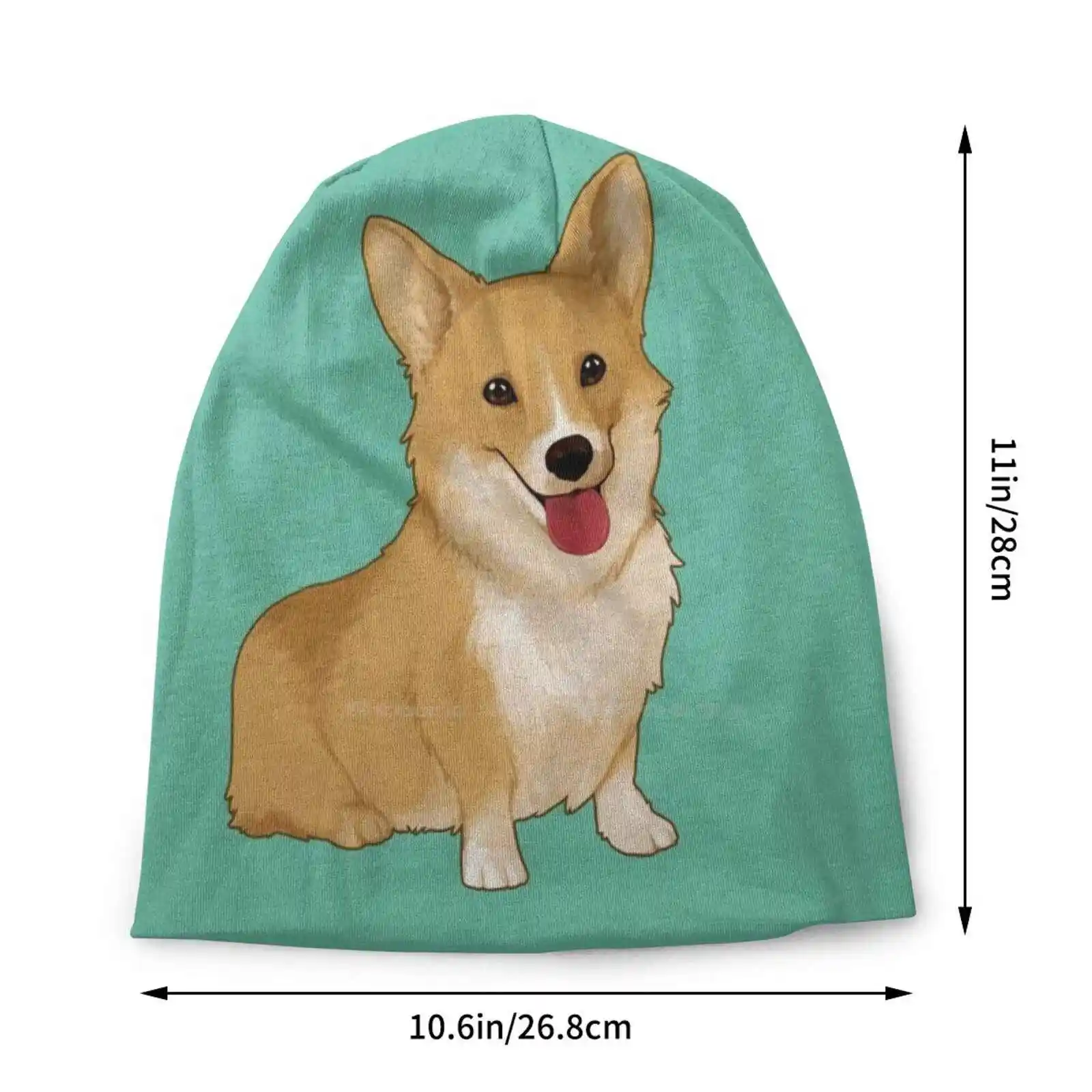 Cute Smiling Corgi Knitted Hat Warm Beanie Outdoor Caps Cute Corgi Smile Funny Fluffy Doge Puppy Pupper Graphicdesign Photoshop