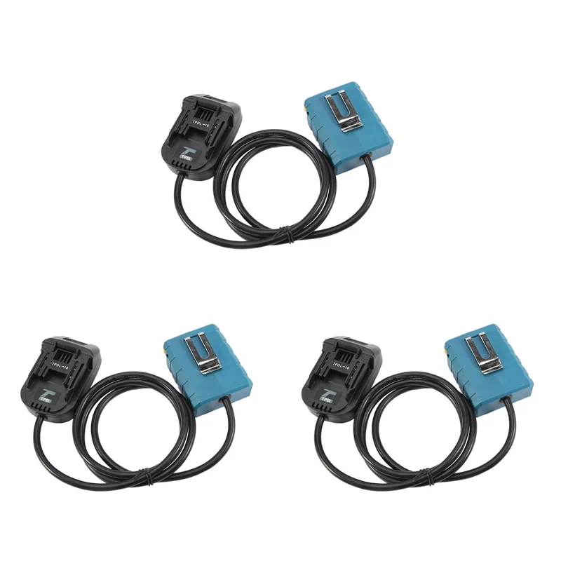 

AC88-3X Battery Extension Cord Tool Li- Battery Adapter Weight Reducer Suitable For 18V Lithium Batteries And Tools