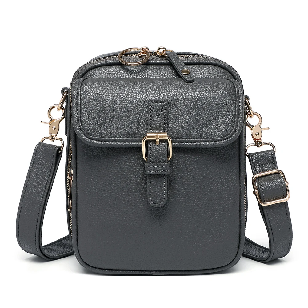 

PU Leather Vintage Crossbody Bag with Card Holder Practical Messenger Bag Anti-Theft Sling Bag Party Work Shopping Shoulder Bag